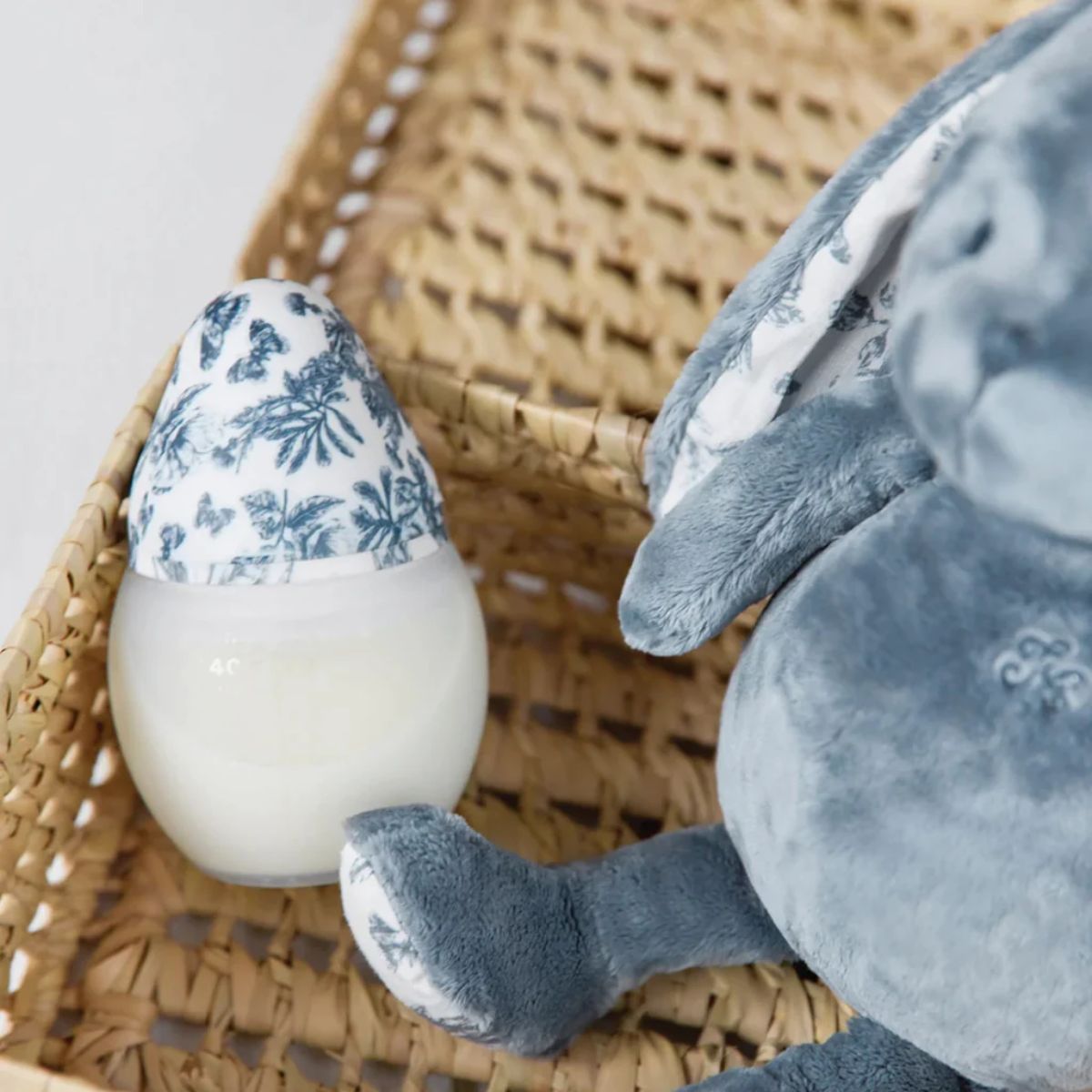 Élhée Baby Bottle 150ml Tartine et Chocolat Toile de Jouy Blue 0M+ - Designed for Newborn Comfort